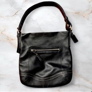 ✨ Restored ✨ Coach Soho Slim Legacy Black Leather Hobo Bag F10988